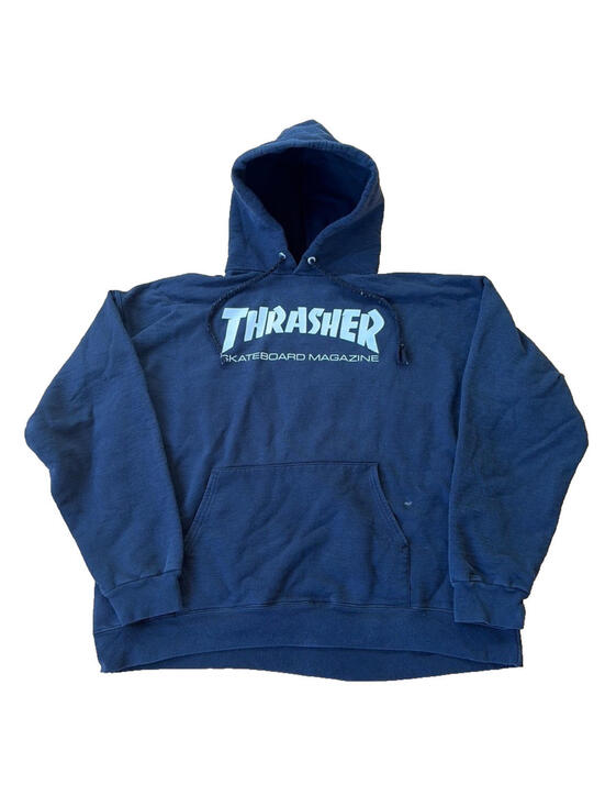 Thrasher Other - VTG Y2K Thrasher Magazine Skateboard Hoodie Mens Size Large In Black 23x24